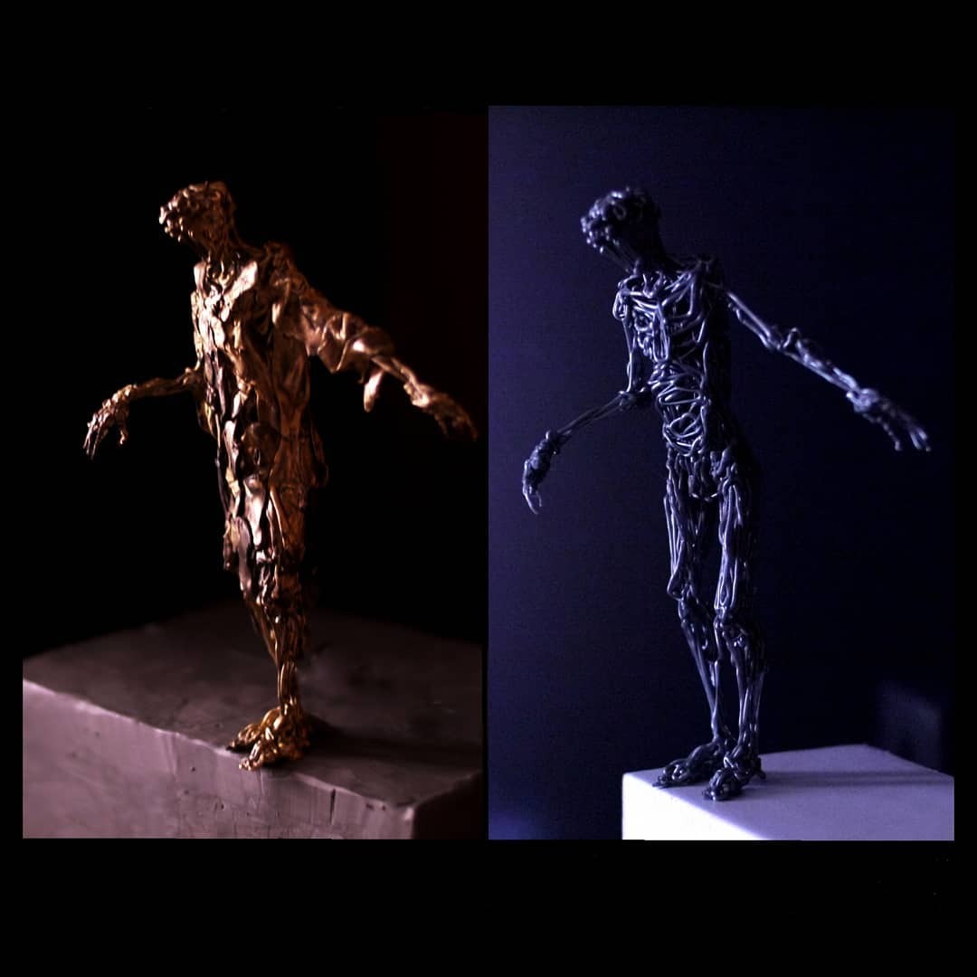 The first in the history of art graphic sculpture "Prodigal Son" created by 3D-pen@ 3Doodler and poured into the SSC RF FSUE "NAMI" @fgupnami from brass.  I thank Art School Alexander Rukavishnikov